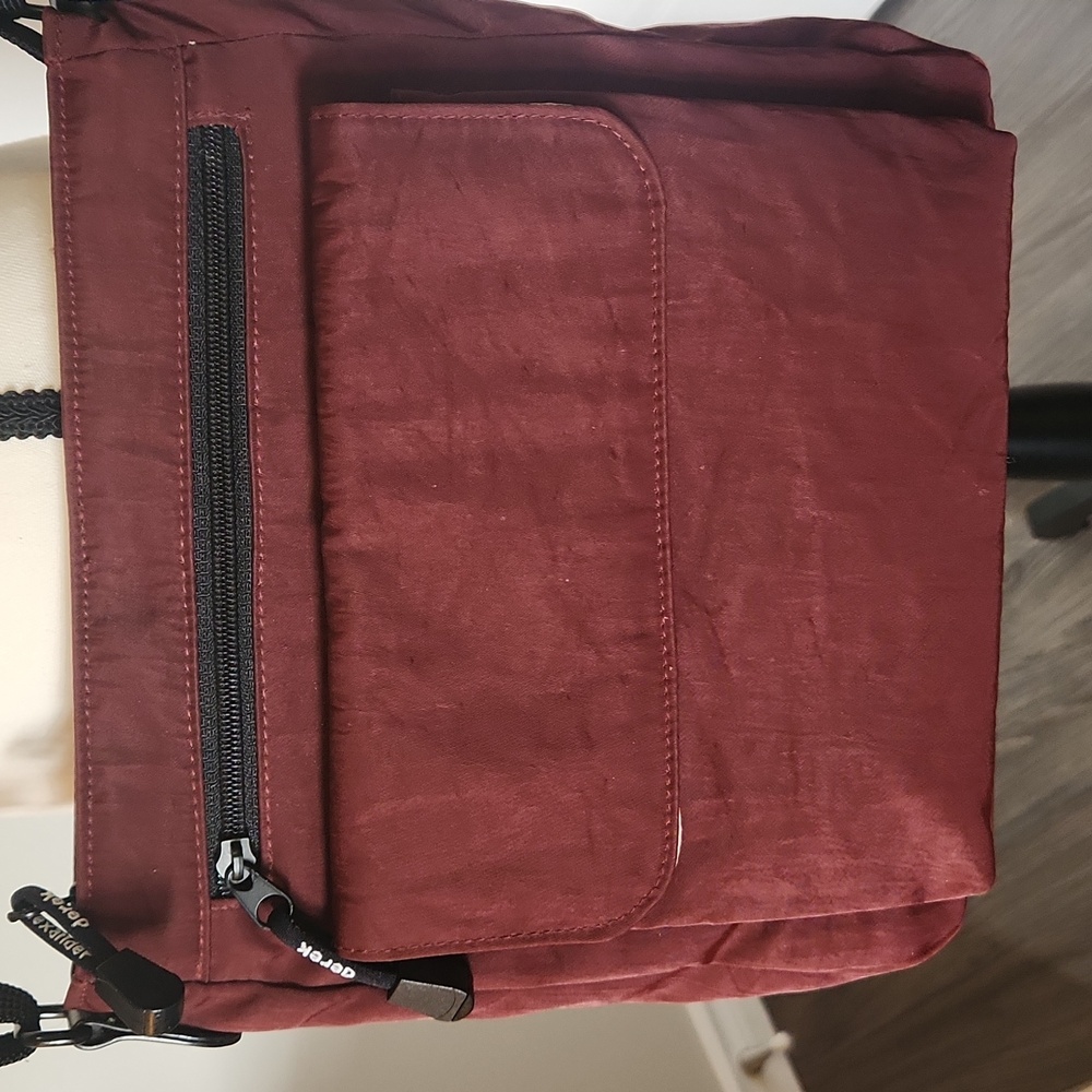 Derek Alexander burgundy nylon crossbody bag - Picture 4 of 8